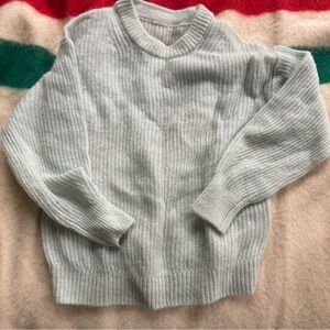Everlane Soft Light Blue/Grey Crew Neck Sweater